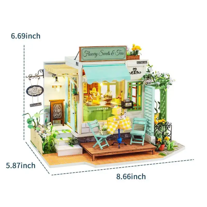 Maison Miniature Flowery Sweets & Tea - Image 3
